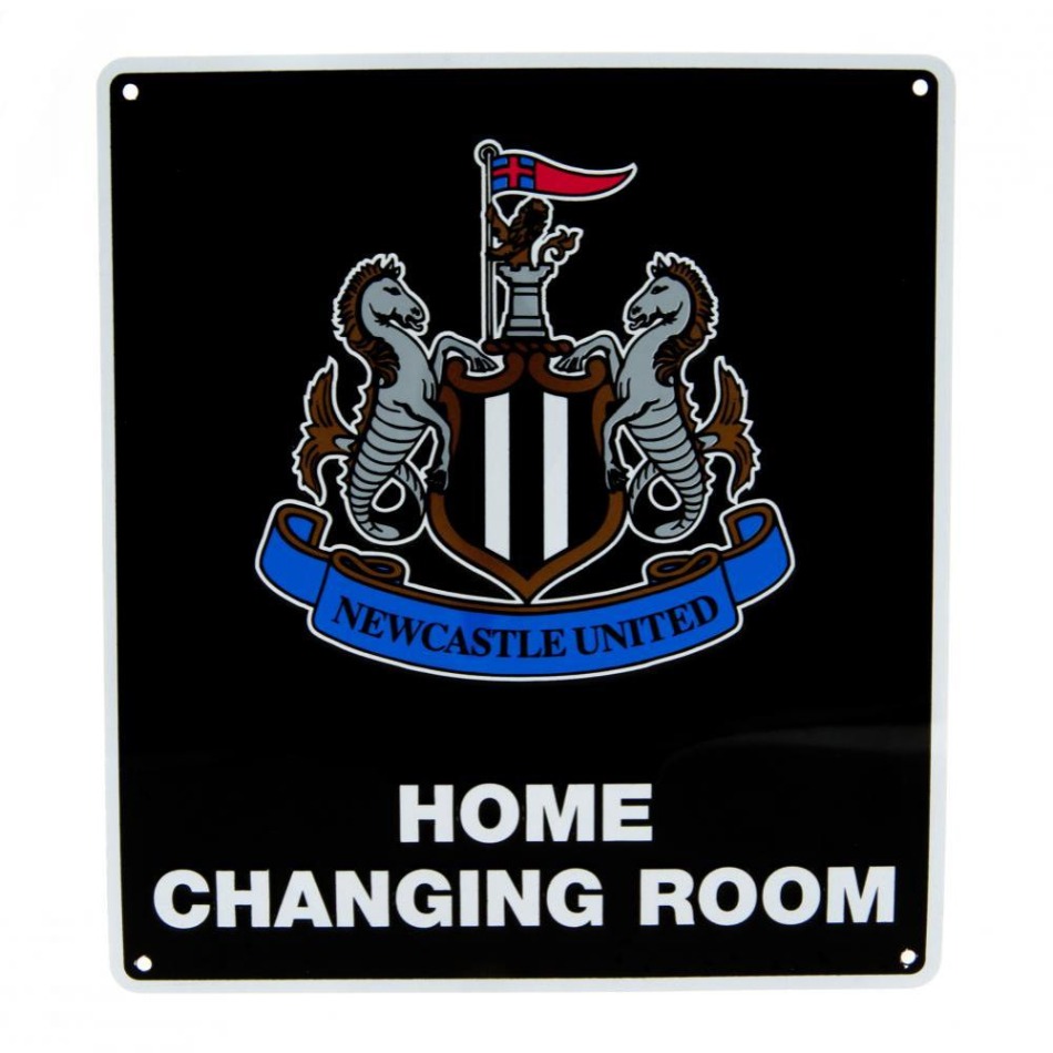 Newcastle United kovová značka Home Changing Room Sign