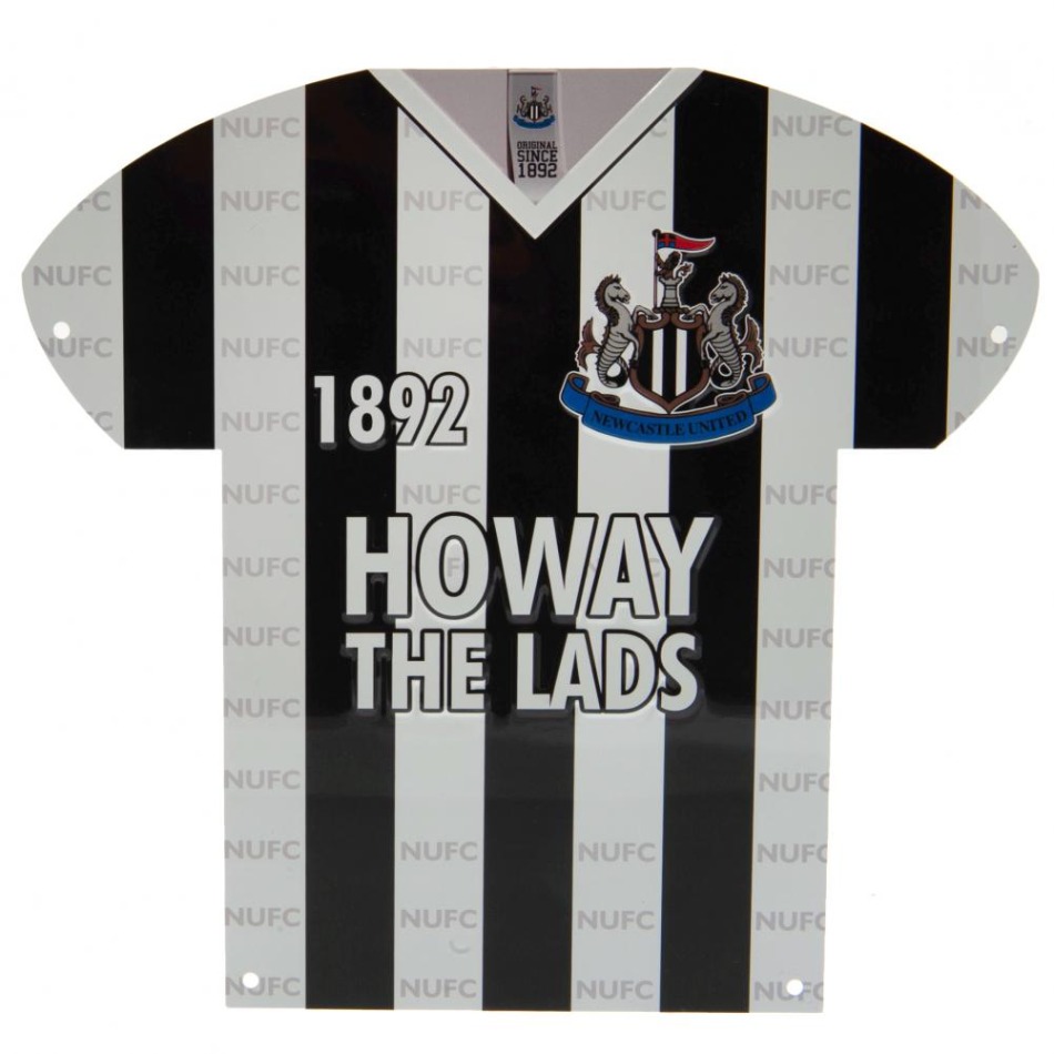 Newcastle United kovová značka Metal Shirt Sign