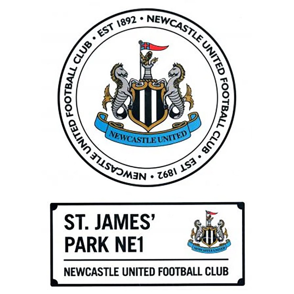 Newcastle United samolepky A4 Car Decal - Newcastle United ostatní suvenýry