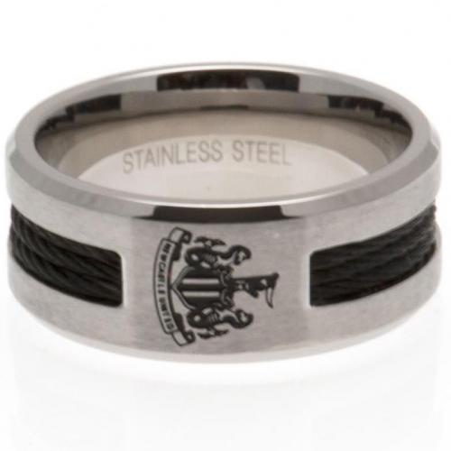 Newcastle United prsten Black Inlay Small