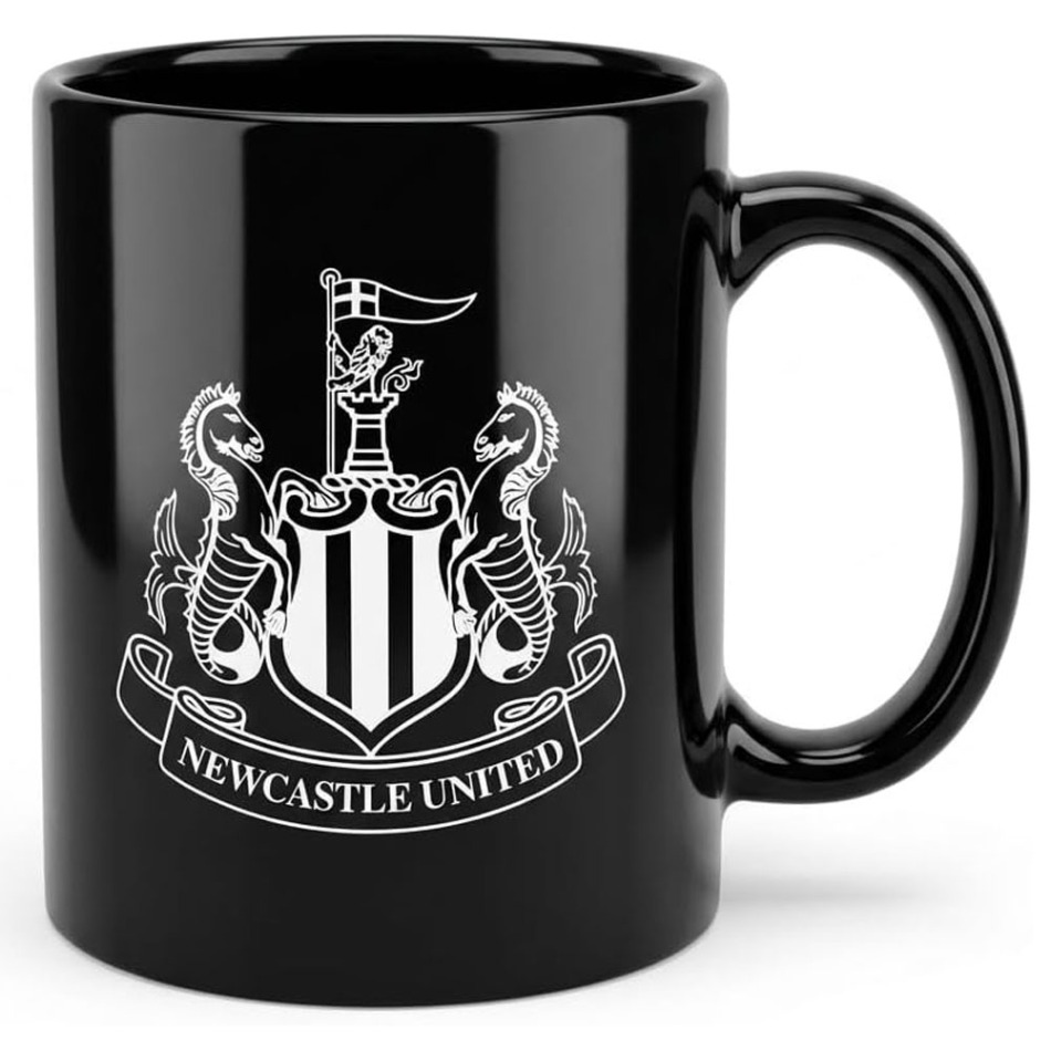 Hrnek NEWCASTLE UNITED Crest black - Newcastle United sklenice, hrníčky, misky