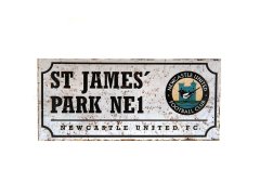 Newcastle United cedule na zeď Street Sign Retro