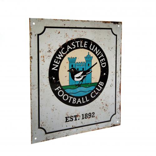 Newcastle United cedule na zeď Retro Logo Sign - Newcastle United vlajky, plakáty