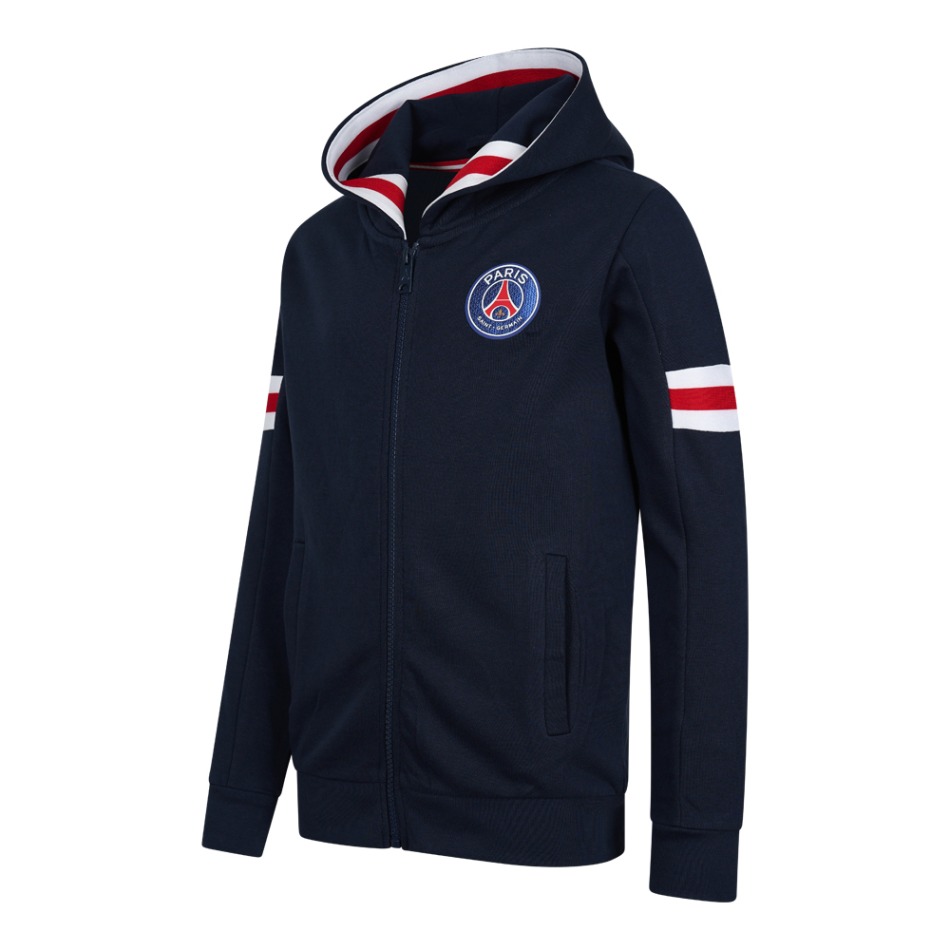 Paris Saint Germain dětská mikina s&nbsp;kapucí Zip blue - Paris Saint Germain dětské oblečení