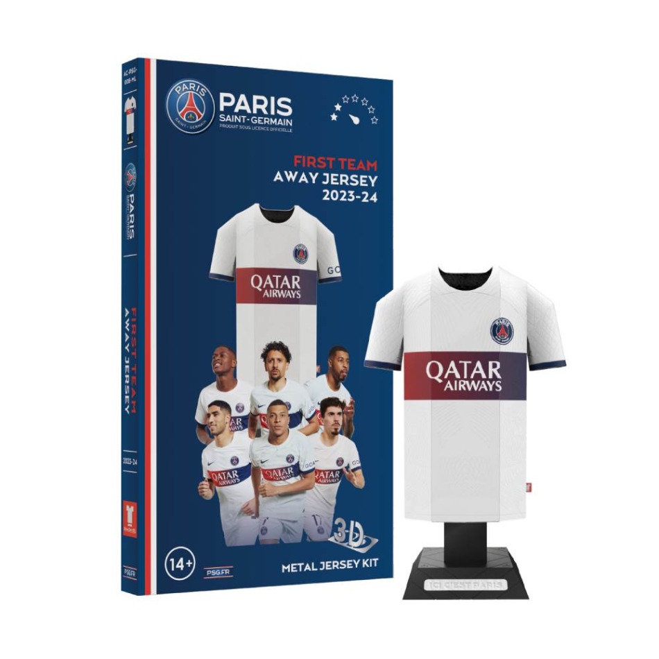 Paris Saint Germain 3D kovový model Away Jersey 2023/24 Kit - Paris Saint Germain ostatní suvenýry