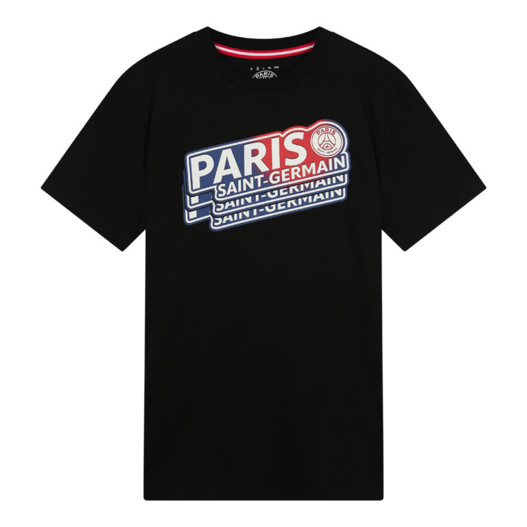 Paris Saint Germain pánské tričko Repeat black - Paris Saint Germain trička, polo trička, košile