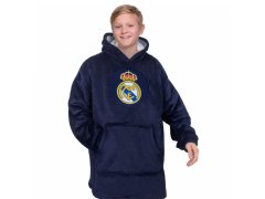 Real Madrid dětská mikina s kapucí oversize blanket navy