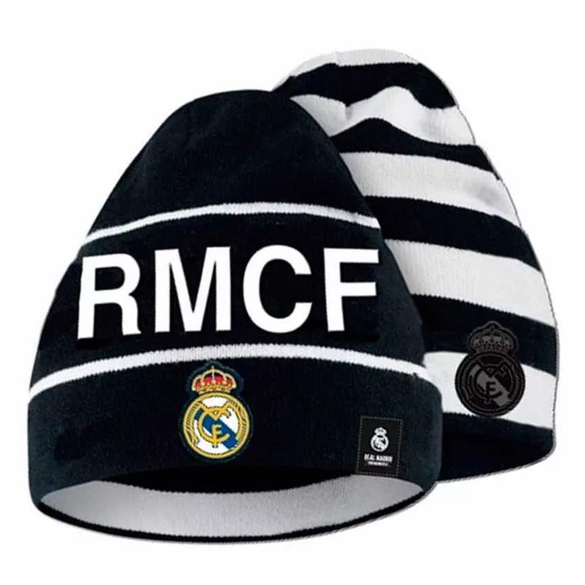 Real Madrid dětská zimní čepice No9 Double Stripe