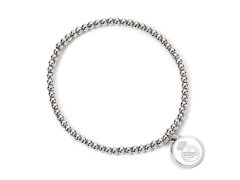 Real Madrid náramek Silver Finish Bead Bracelet