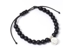 Real Madrid náramek Black Bead Bracelet