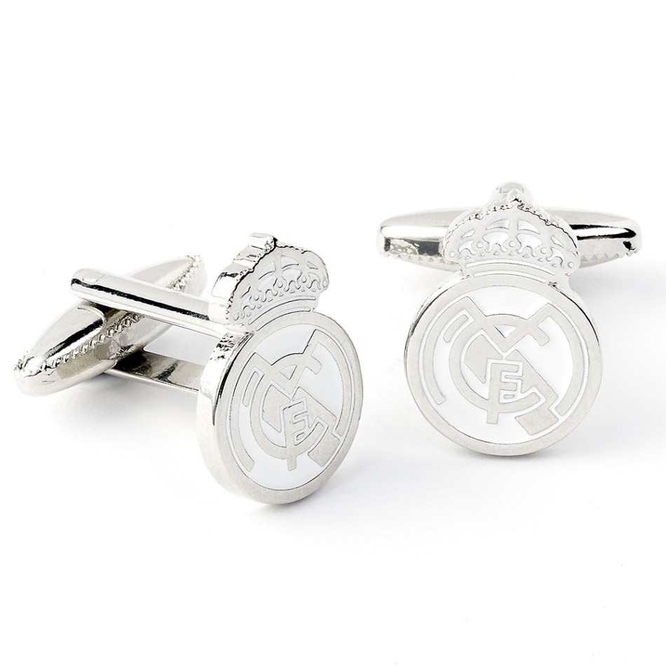 Real Madrid manžetové knoflíčky Silver Plated Formed Cufflinks - Real Madrid klíčenky, náramky, šperky