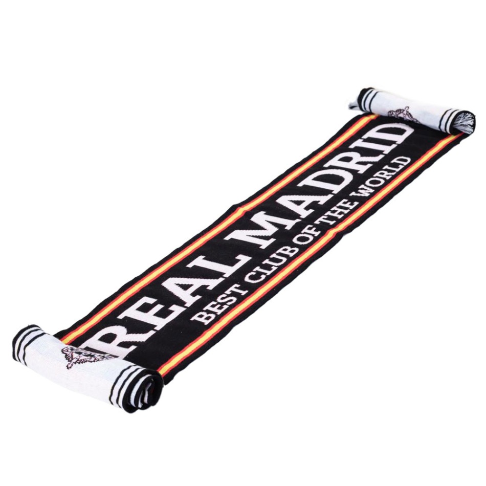 Real Madrid zimní šála Best Club In The World black - Real Madrid kšiltovky, čepice, rukavice