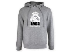Real Madrid pánská mikina s kapucí No21 Crest grey