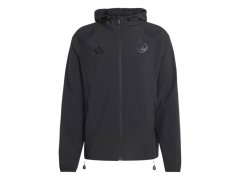 Real Madrid pánská bunda s kapucí Travel Windbreaker black