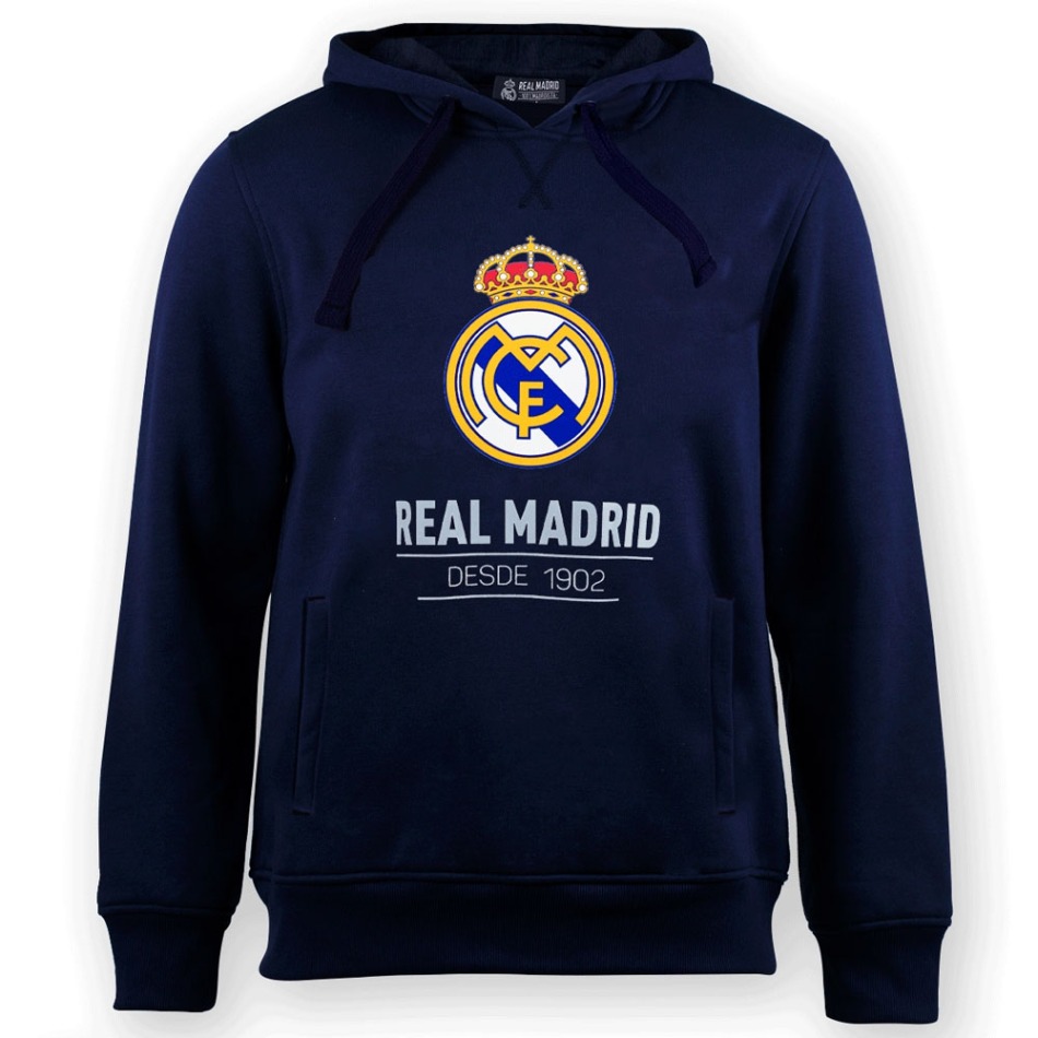 Real Madrid pánská mikina s kapucí No25 Crest navy