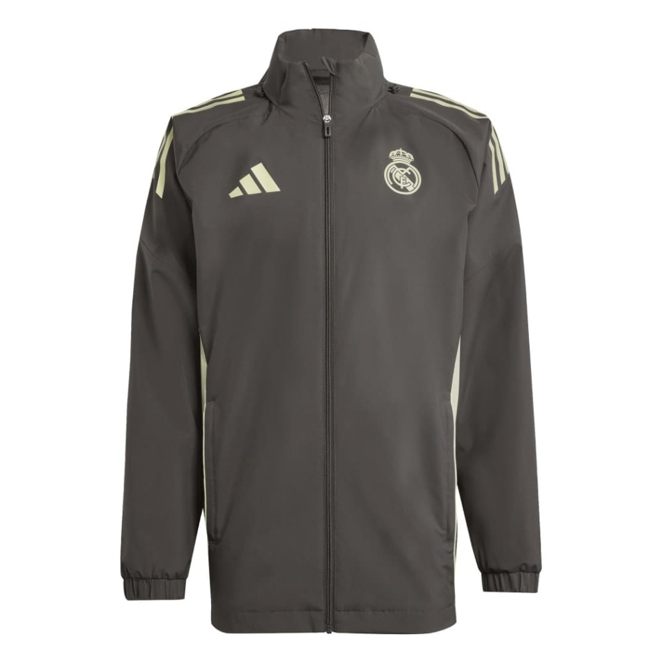 Real Madrid pánská bunda s kapucí Allweather grey