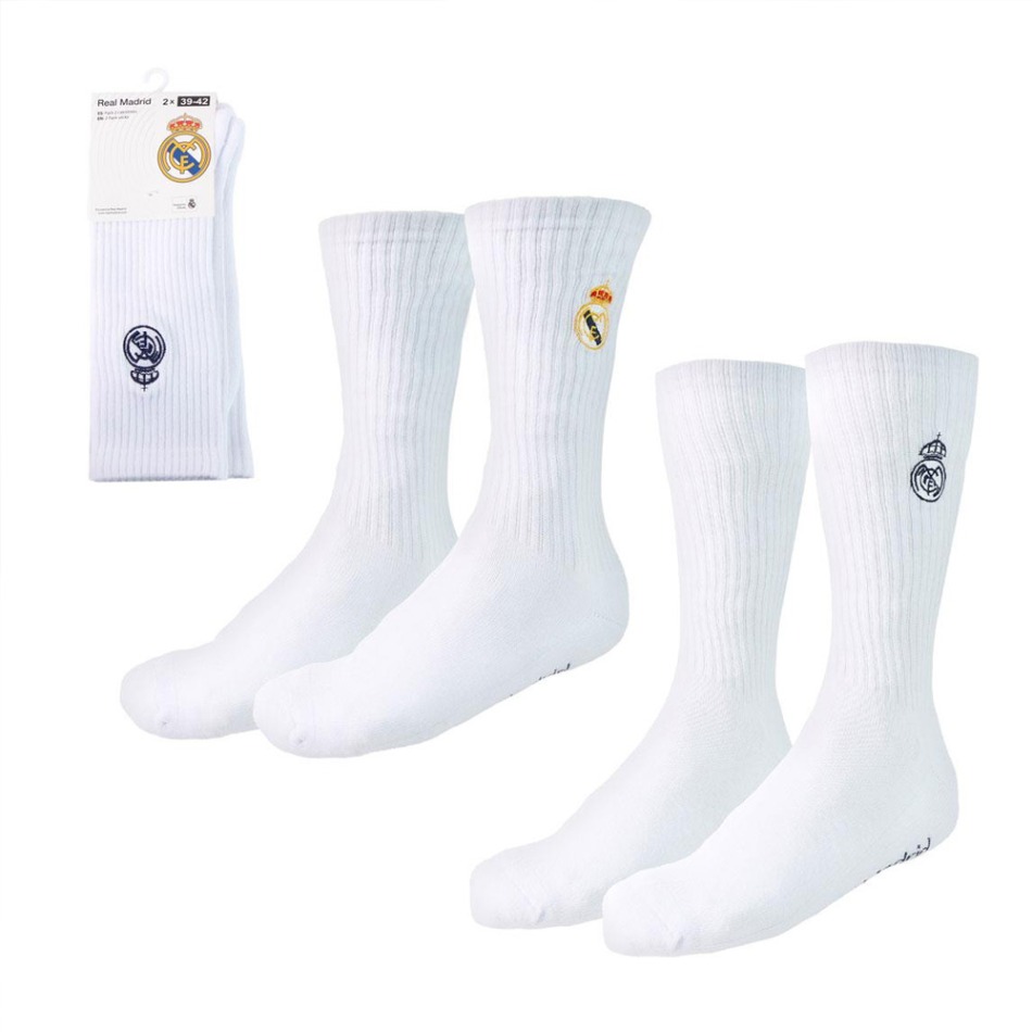 Real Madrid ponožky 2pack Long white - Real Madrid ostatní modní doplňky