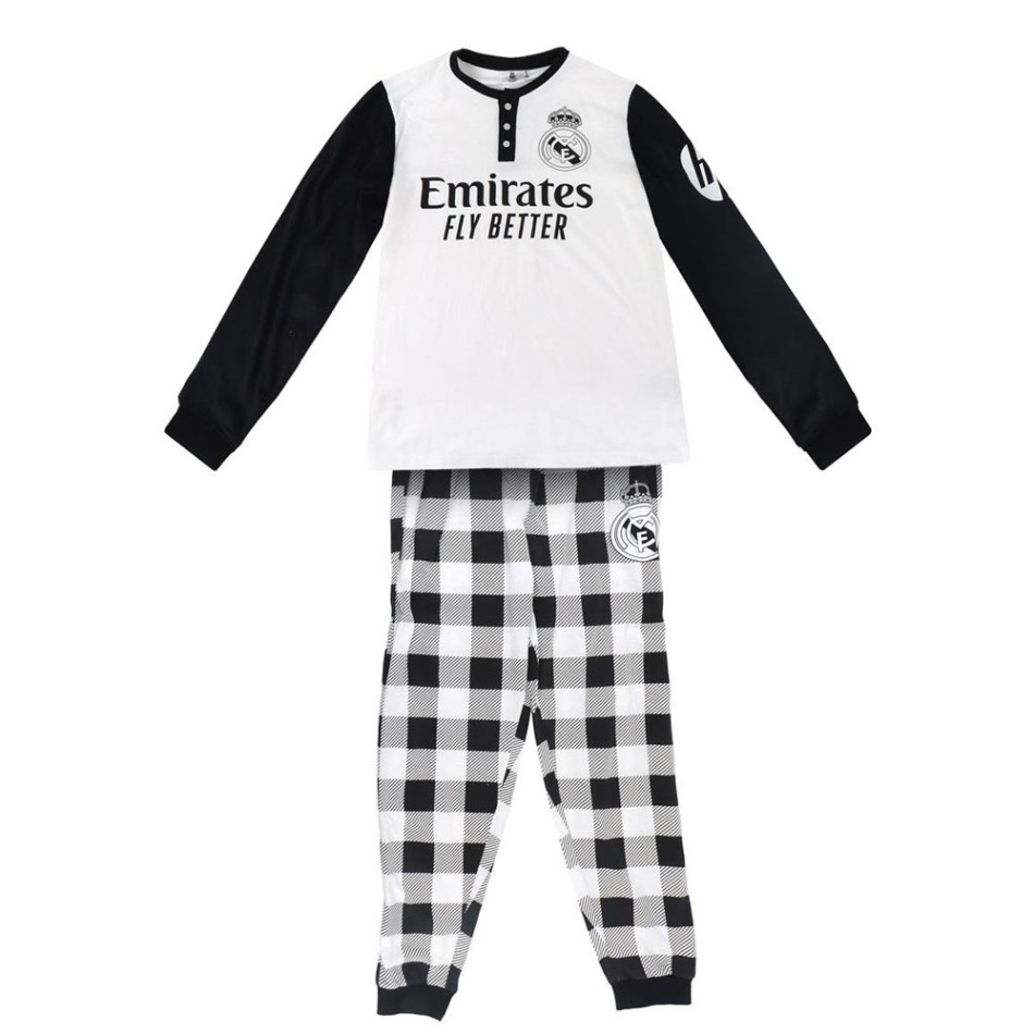 Real Madrid pánské pyžamo Long white