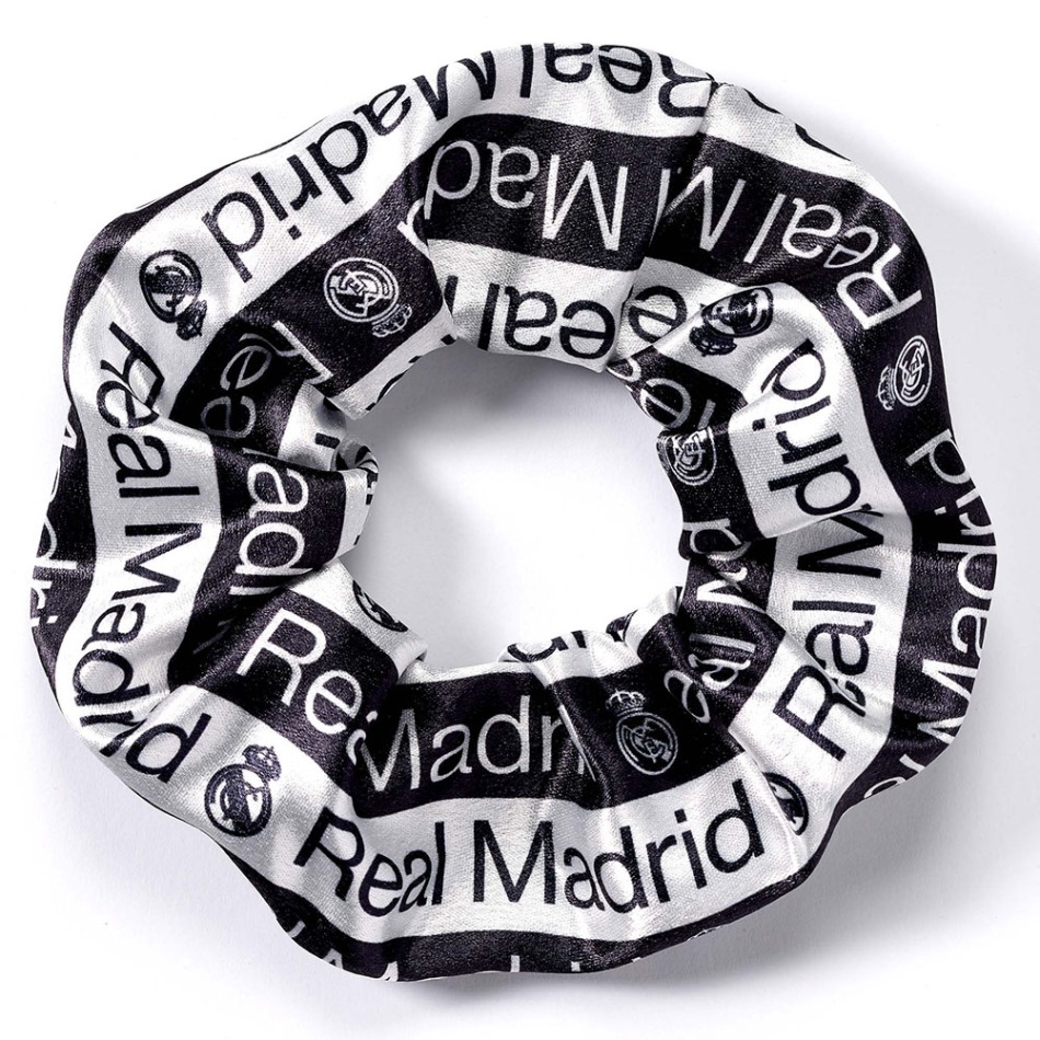 Real Madrid gumička do vlasů Text Hair Scrunchie