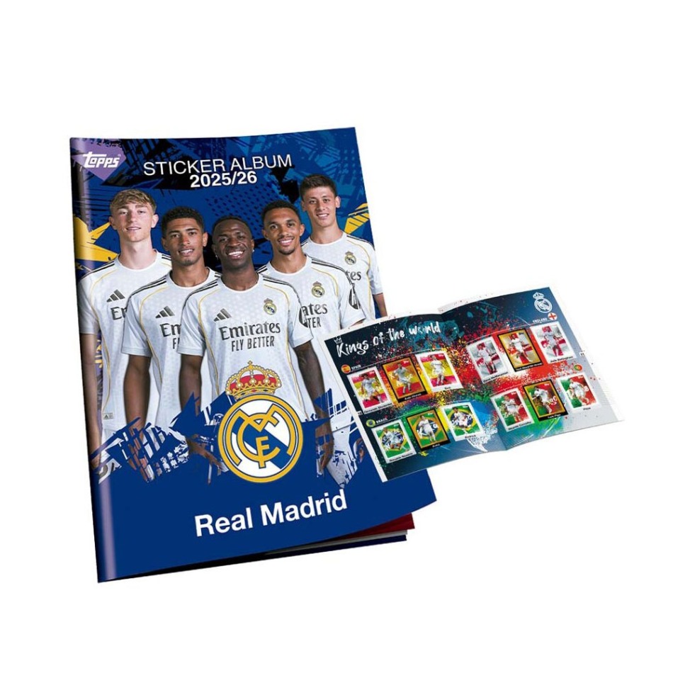Real Madrid set samolepek complete with album 2025/26 - Real Madrid ostatní suvenýry