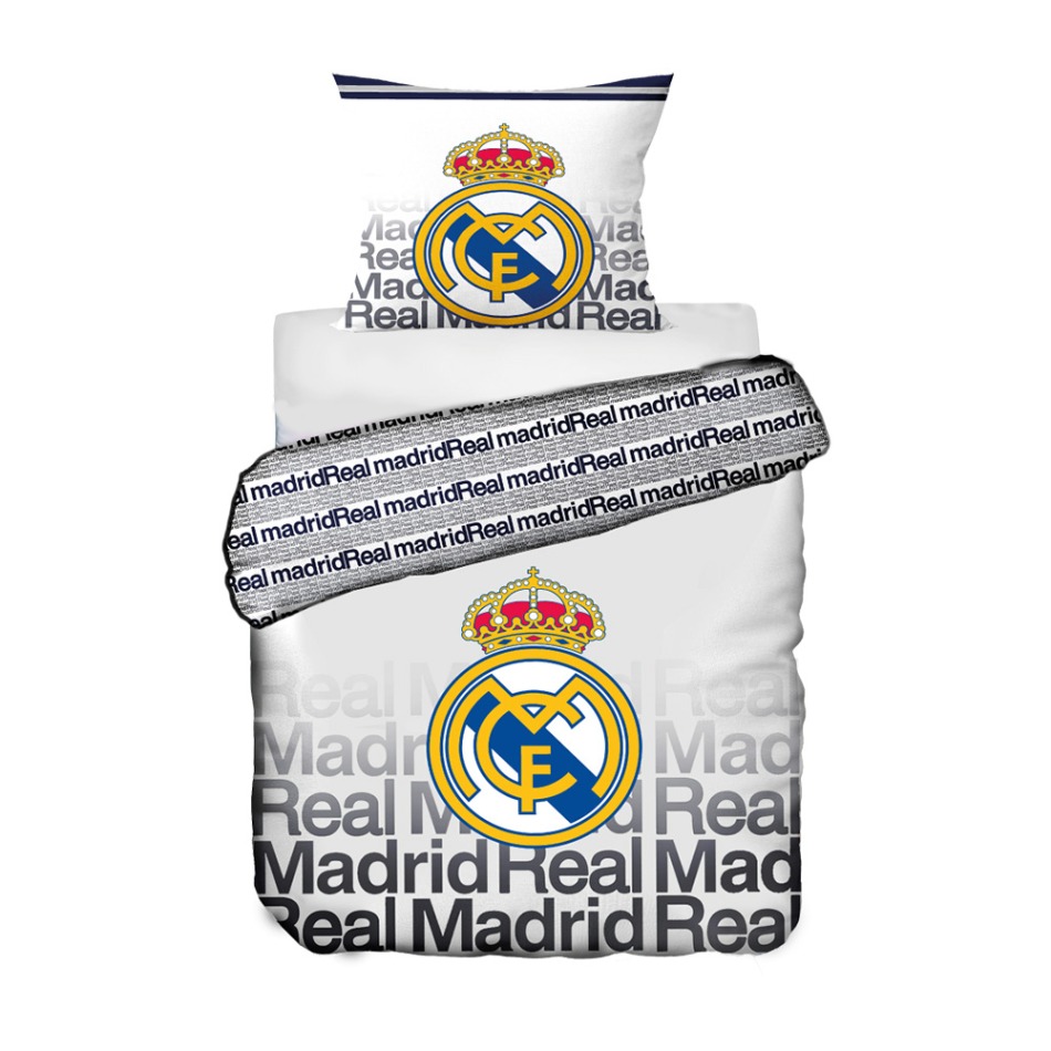 Real Madrid povlečení na jednu postel white - Real Madrid povlečení, ručníky, deky