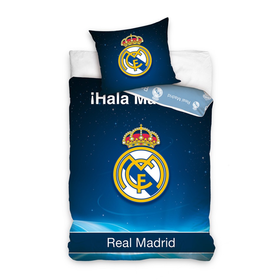 Real Madrid povlečení na jednu postel Blue - Real Madrid povlečení, ručníky, deky