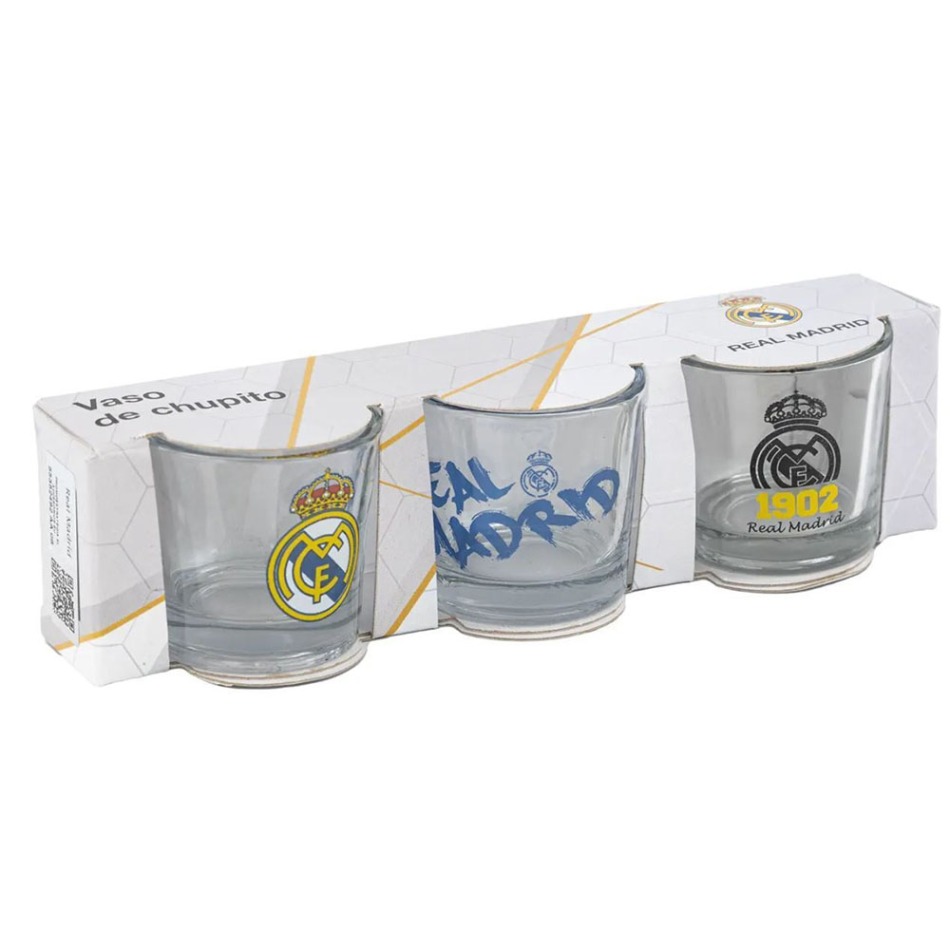 Real Madrid sada 3 panáků Club Logo Collection - Real Madrid sklenice, hrníčky, misky