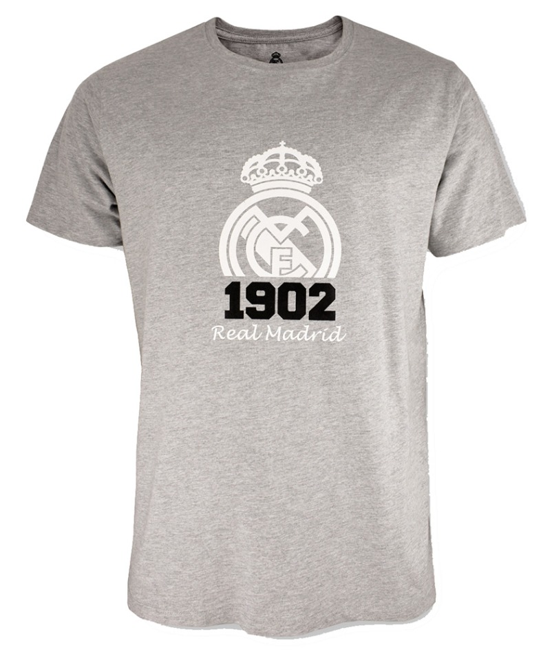 Real Madrid pánské tričko Crest grey