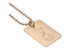 Tottenham Hotspur řetízek na krk se psí známkou Gold Plated Dog Tag & Chain