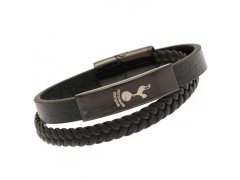 Tottenham Hotspur kožený náramek Black IP Leather Bracelet