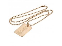 Tottenham Hotspur řetízek na krk se psí známkou Gold Plated Dog Tag & Chain