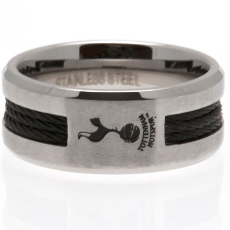 Tottenham Hotspur prsten Black Inlay Large - Tottenham Hotspur klíčenky, náramky, šperky