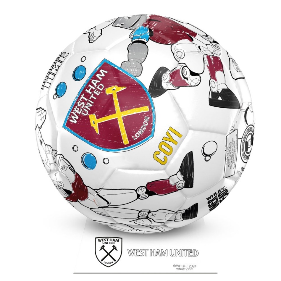 West Ham United fotbalový míč Colour - size 2 - West Ham United fotbalové vybavení