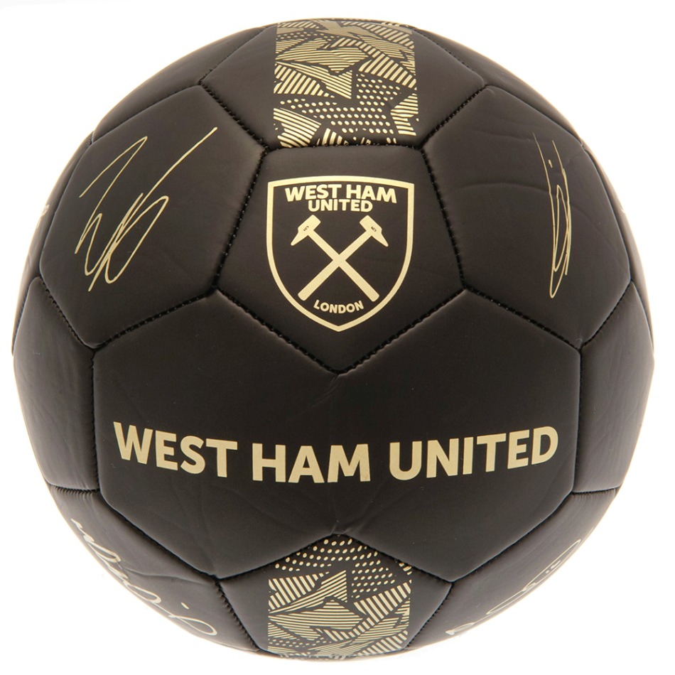 West Ham United fotbalový míč Signature Gold PH size 5
