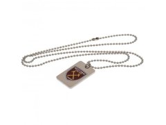 West Ham United řetízek na krk se psí známkou Enamel Crest Dog Tag & Chain