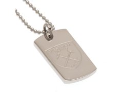 West Ham United řetízek na krk se psí známkou Engraved Dog Tag & Chain