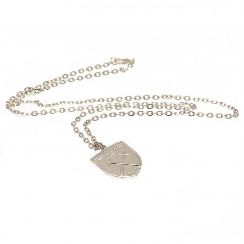 West Ham United řetízek na krk s&nbsp;přívěškem Silver Plated Pendant & Chain XL - West Ham United klíčenky, náramky, šperky
