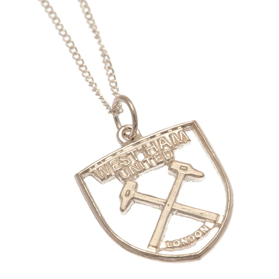 West Ham United přívěšek sterling silver pendant & Chain CR - West Ham United klíčenky, náramky, šperky