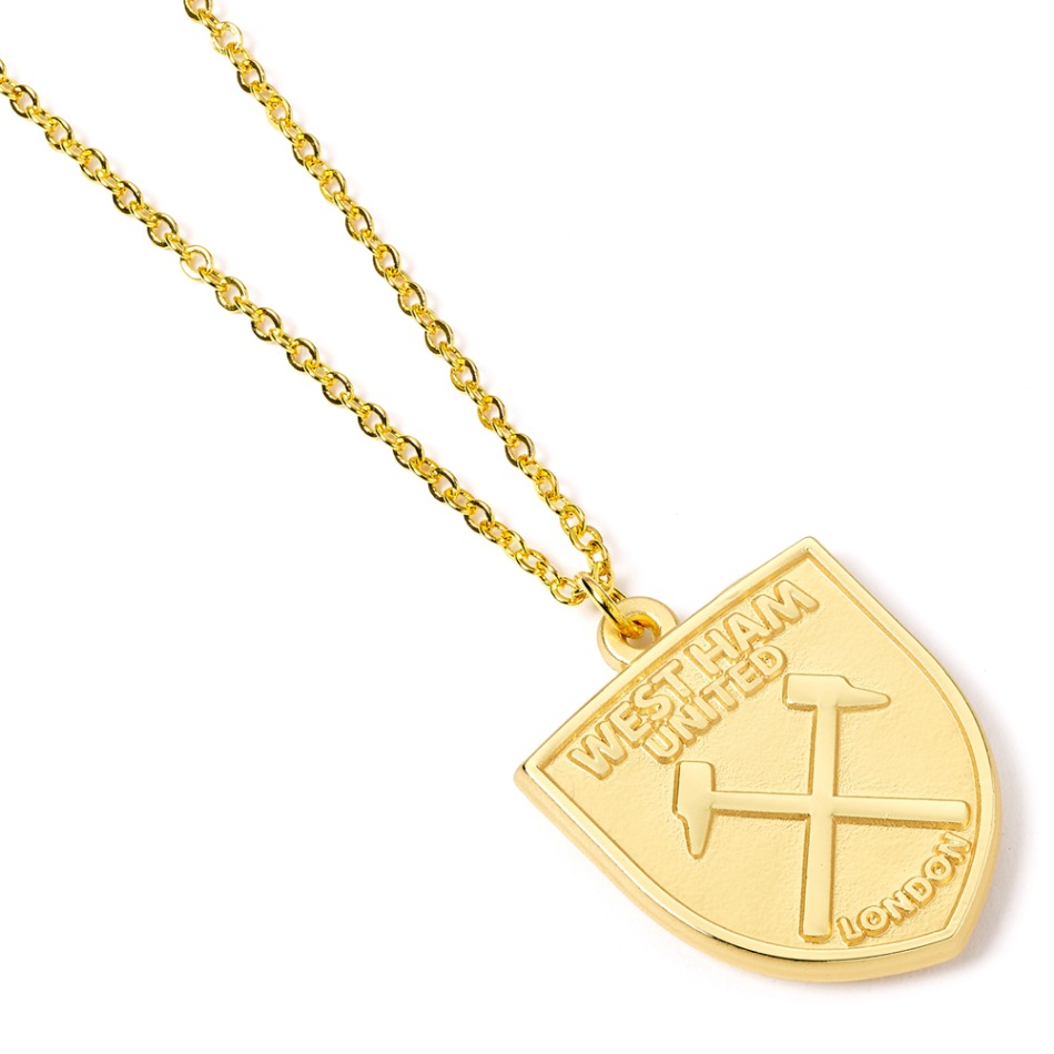West Ham United přívěšek na krk Gold Finish Crest Necklace