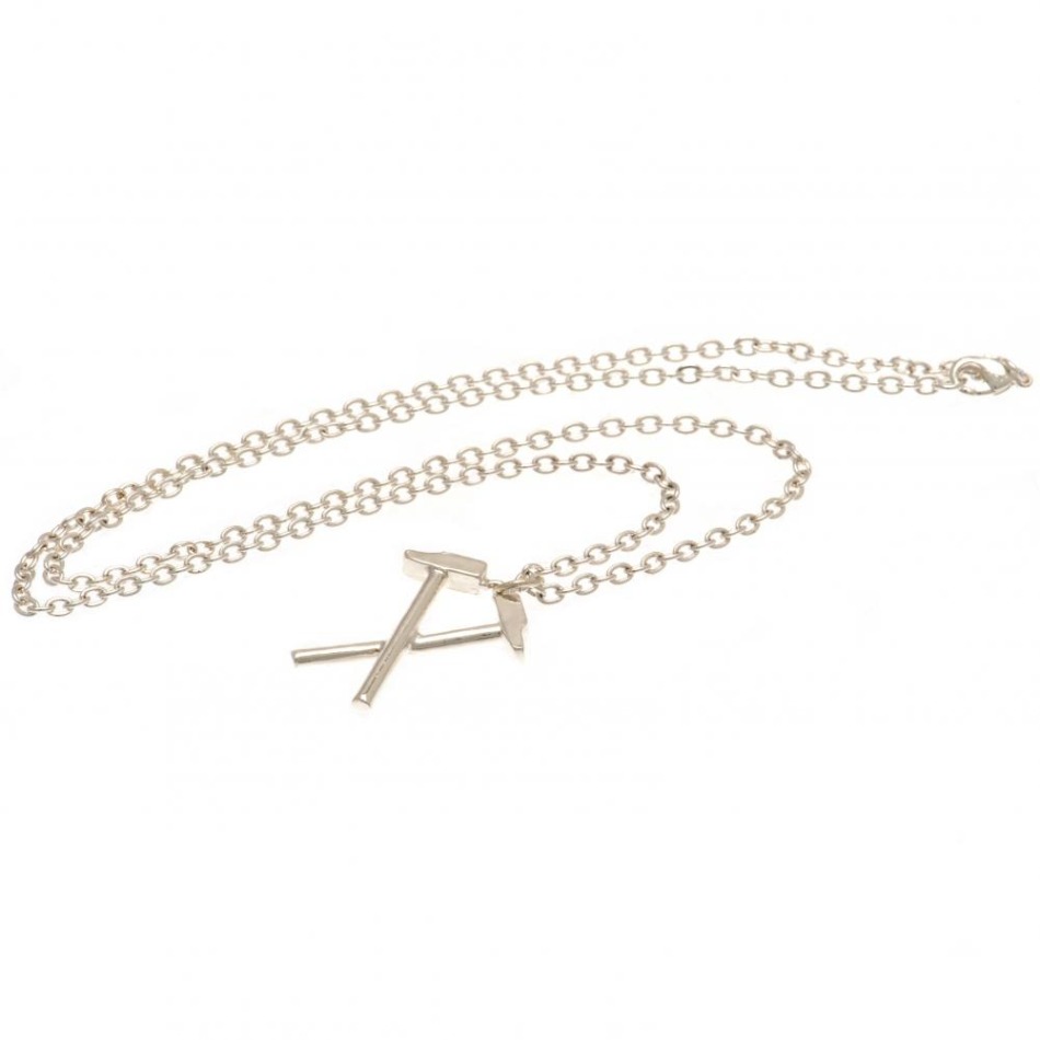 West Ham United řetízek na krk s&nbsp;přívěškem Silver Plated Pendant & Chain HM - West Ham United klíčenky, náramky, šperky