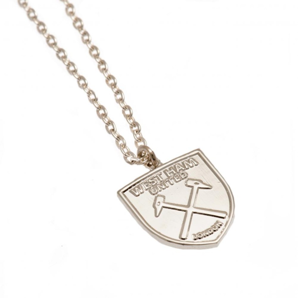 West Ham United řetízek na krk s&nbsp;přívěškem Silver Plated Pendant & Chain XL - West Ham United klíčenky, náramky, šperky