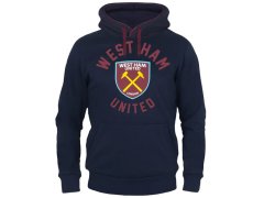 West Ham United pánská mikina s kapucí Graphic navy blue