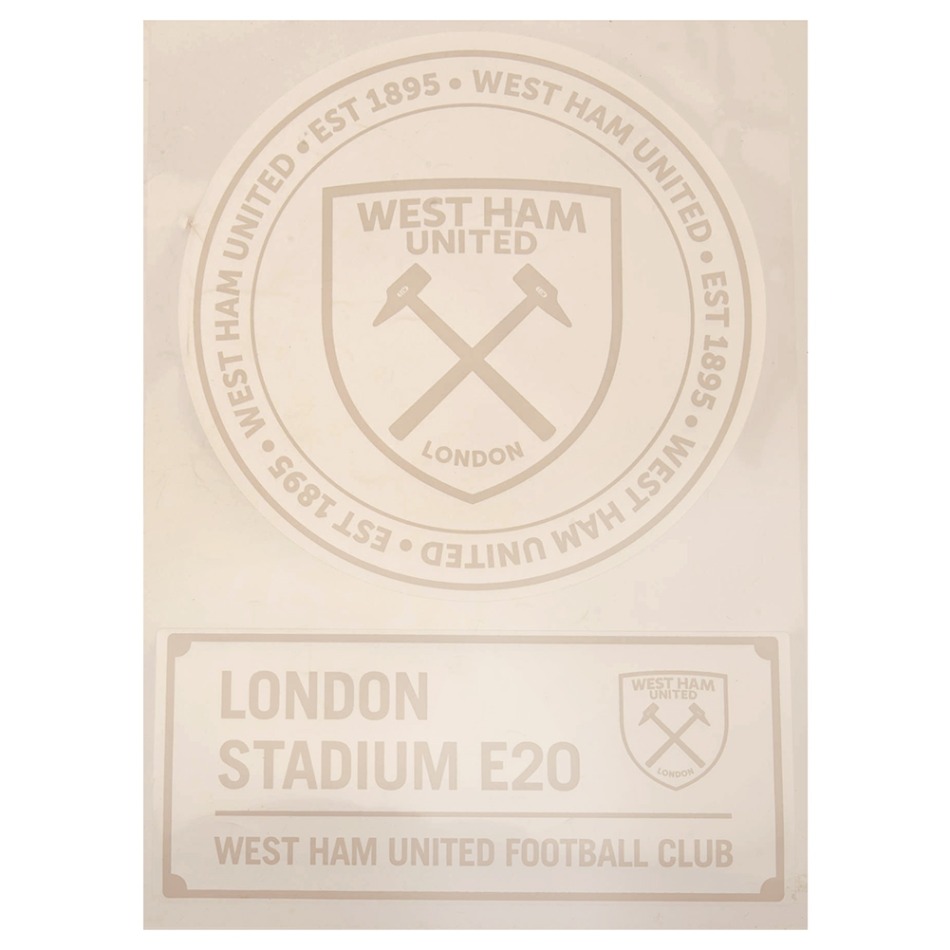 West Ham United samolepky 2pk A4 Car Decal - West Ham United ostatní suvenýry