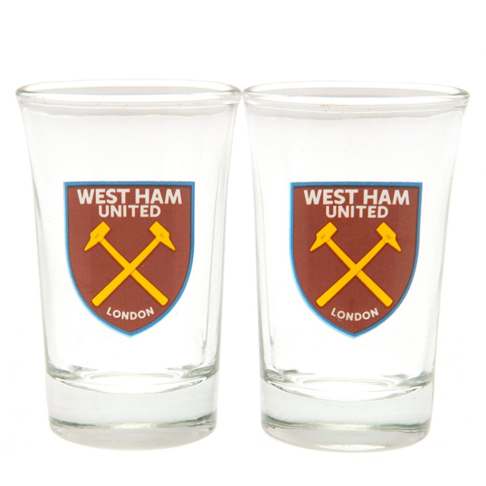 West Ham United panák štamprle 2pk Shot Glass Set - West Ham United sklenice, hrníčky, misky