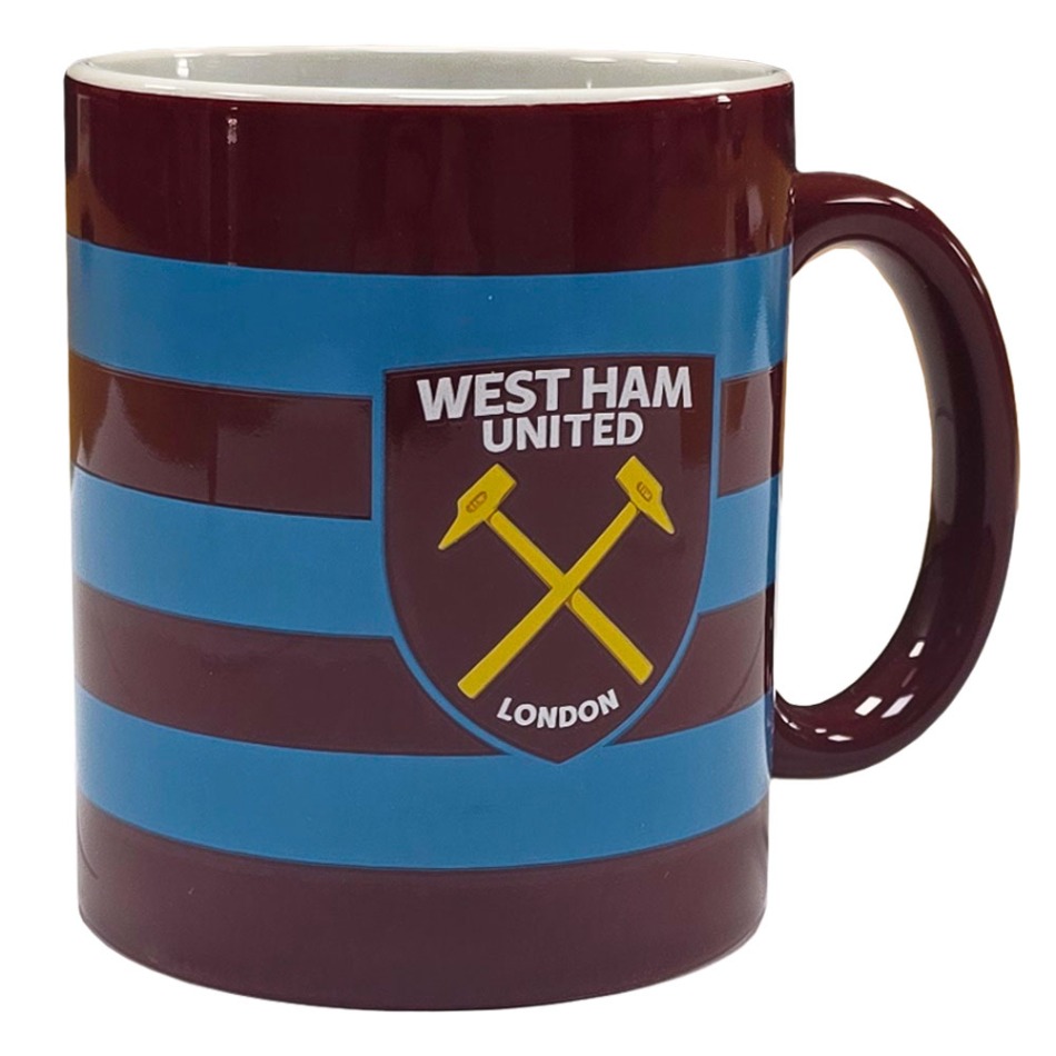 West Ham United FC Bar Stripe Mug - West Ham United sklenice, hrníčky, misky