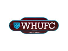 West Ham United cedule na zeď Colour Retro Sign