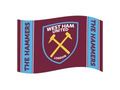 West Ham United vlajka Crest Stripe