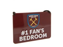 West Ham United značka do ložnice Bedroom Sign No1 Fan