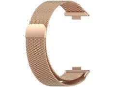 4wrist Milánský tah pro Huawei Fit 3 - Milanese Loop Rose Gold