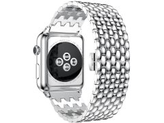 4wrist Ocelový tah s dračím vzorem pro Apple Watch 42/44/45/49 mm - Silver